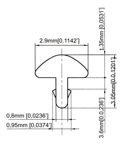 Traste Extra Jumbo Gotoh Sanko Sbb 216 Vareta 60cm