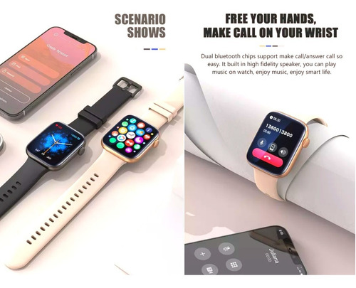 Imagen 7 de 9 de Reloj Smart Watch P45 Mujer Hombre P/ Android iPhone Samsung