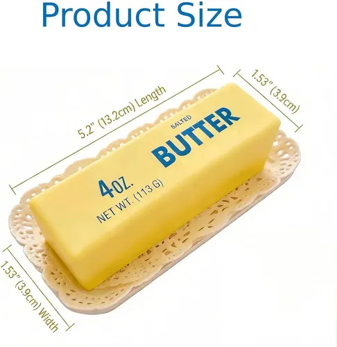 Juguete Anti-Estrés Con Forma De Palito De Mantequilla – Flexibles Y Suaves, Simulación De Comida Falsa, Ideal Para Relajarse Y Jugar – Material PU Lavable, Portátil