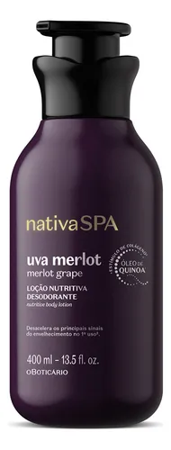 O Boticário Nativa Spa Loção Corporal Uva Merlot 400ml