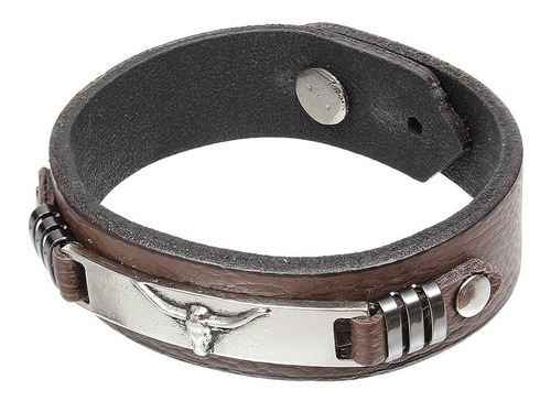 Pulseira De Couro Marrom Longhorn Paul Western 29739