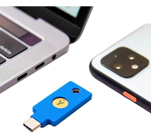 Imagen 3 de 5 de Security C Key Nfc Usb-c Llave Seguridad Yubikey Fido2 U2f!