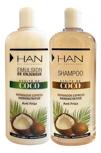 Han Shampoo + Emulsion + Crema Coco Hidronutritivo