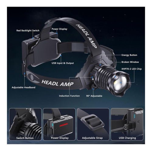 Led Led Recargable Led Amaker, Lúmenes Altos Súper Con 5 Y °