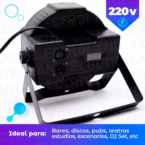 Imagen 6 de 10 de Luz Proton Par 18 Led Alta Luminosidad Rgb Audioritmico Dmx