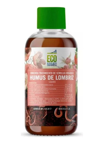 Fertilizante Ecomambo Humus Lombriz Liquido 250ml Organico