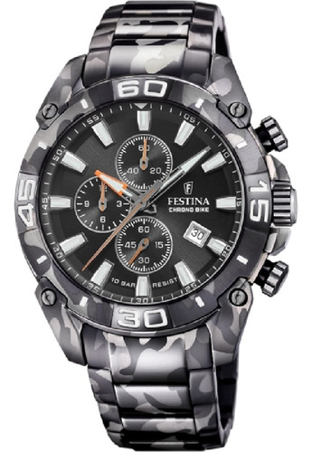 Reloj Festina F20710.1 Hombre Cronógrafo Edicion Esp 2022 Malla Negro Bisel Negro Fondo Negro