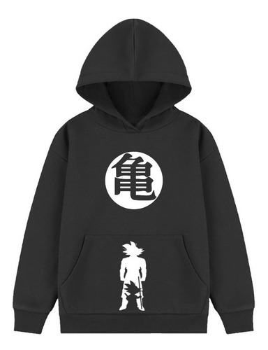 Poleron Estampadas Con Diseño Goku Logo Nuevo