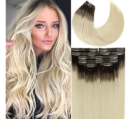 Lacer Cabello Extensiones Clip En Natural Remy Nn222