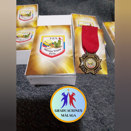 Medalla De Condecoracion Con Logo Y Caja Personalizada