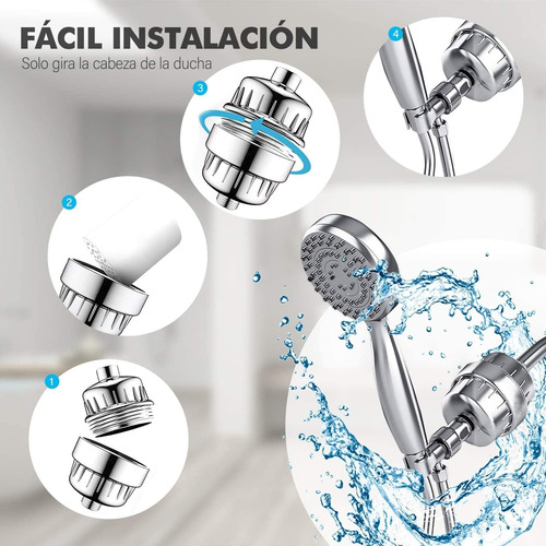 Filtro Regadera De Ducha Agua Universal De 10 Etapas