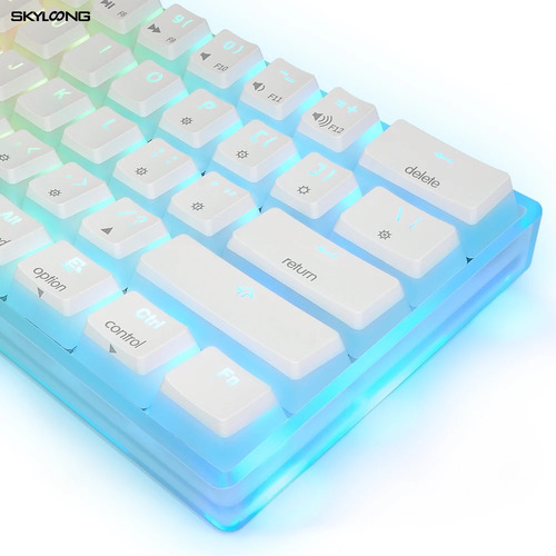 Teclado Skyloong Sk61 Pudding Keycaps Pbt Gateron Brown 60%