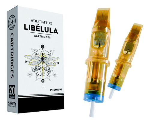 Cartucho Para Tatuaje Profesional Libélula Rm 20pz Calibre De Las Agujas 1217