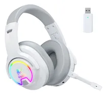 Comprar Auriculares Inalámbricos Para Juegos Pg3 Rgb Para Ps4, Ps5, Pc - Sonido Envolvente 7.1 De 2,4 Ghz, Auriculares Para Juegos Bluetooth Con Micrófono Con Cancelación De Ruido Desmontable Por Ia(blanco)