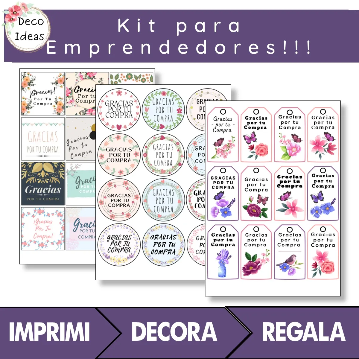 Kit Imprimible 01 "Para Emprendedores"