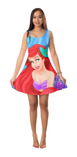 Vestido Ariel Filme Adulto E Infantil
