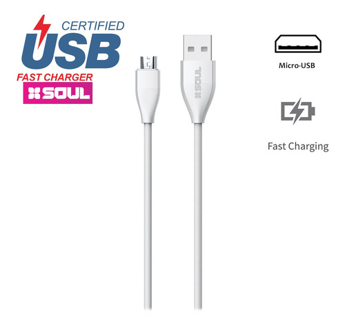 Imagen 3 de 3 de Cable Usb Cargador Datos Micro Usb 2.4a Carga Rápida Reforz