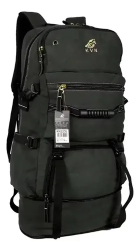 Mochila Kvn Camping Em Lona Com Expansão Reforçada 80 L