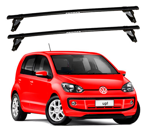 Barras De Techo Acero Eqmax Volkswagen Up 2014-2021 Negro