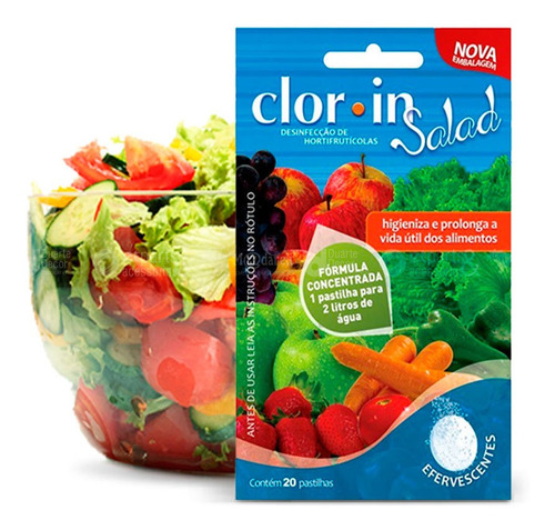 Clor In Salad - Higienizador De Verduras, Frutas E Legumes
