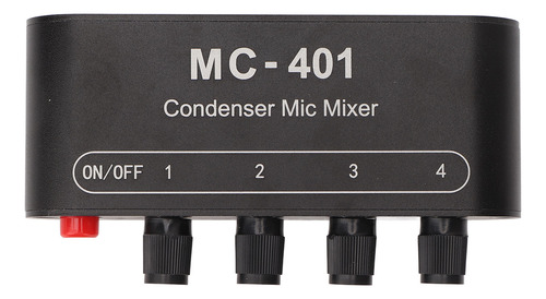 Amplificador De Auriculares Mic Mixer 4 Entradas Y 1 Salida