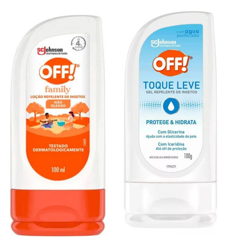 Kit Repelente Off Family 100ml +toque Leve C/ Icaridina 100g