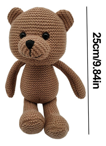 Juguete De Crochet Oso Animal Relleno Tejido Lindo Peluche D