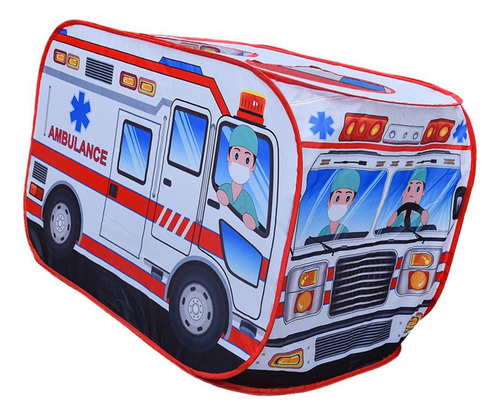 Los Niños Juegan Tienda Casa Up Camión Interior Ambulancia