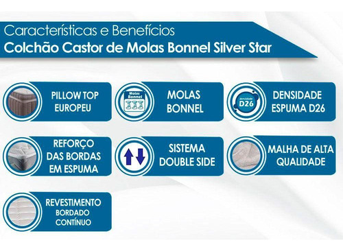 Colchão Queen P/ Hotelaria Molas Tecnopedic Silver Star Air