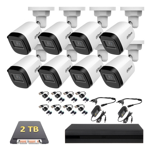 Kit Video Vigilancia 16 Cámaras 4mp Dahua Cctv 2 Tb Baluns