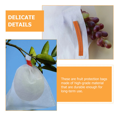 Bolsa Insect Net Para Frutas, Uvas, 100 Unidades