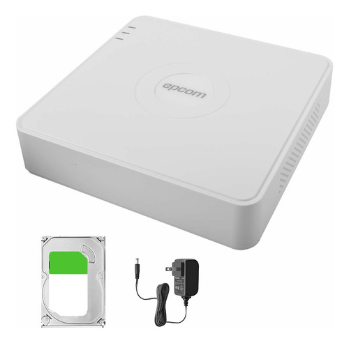 Epcom Dvr 4 Canales Turbohd + 1 Canal Ip 1080p Lite Pentahibrido Con 1 Bahía De Disco Duro 1 Canal De Audio Y Salida Full Hd + 500gb Hdd