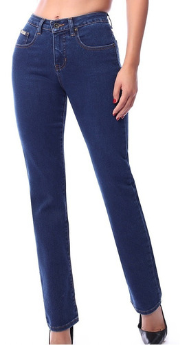 Jeans De Mujer Dayana Pantalón Recto Mezclilla Tallas Extras