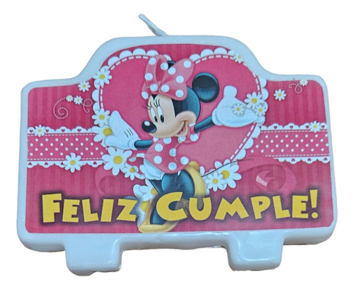 Vela Minnie Mouse Para Cotillón Cumpleaños 