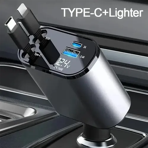 Cargador Para Auto 4 En 1 (120w - Usb-c - Lightning) | Cuotas sin ...