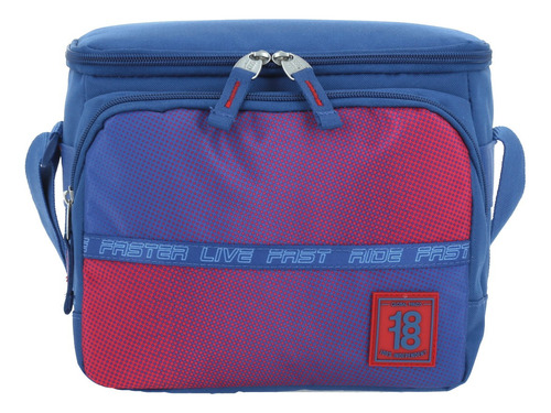 Lonchera Termica Chenson Juvenil 1818 Bicolor Cicler Color Azul Marino Liso