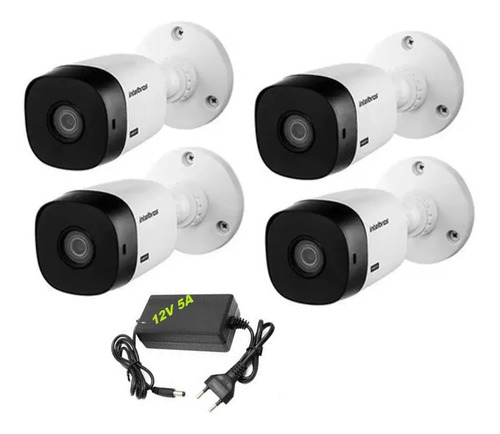 Combo 04 Cameras Intelbras Hdcvi Vhl 1120b Ir 20m C/fonte