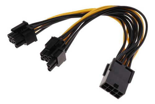 Cabo Adaptador 8 Pinos Femea 2x8 Pinos Pci-e Riser Mineração