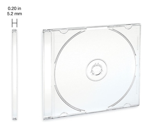 Caja De Cd/dvd Verbatim Transparente 142x124 Mm Pack 10 Unid (Usado)
