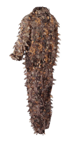 Traje Ghillie De Camuflaje Salvaje Marrón Con Diseño De Hoja