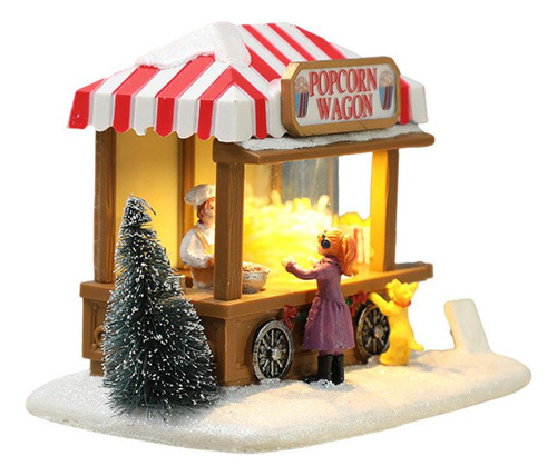 Resina Navidad Casa De Nieve Led Ilumina Tu Pueblo Navideño