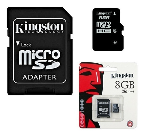 Memoria Kingston Micro Sd 8 Gb Clase 10 + Adaptador Sd