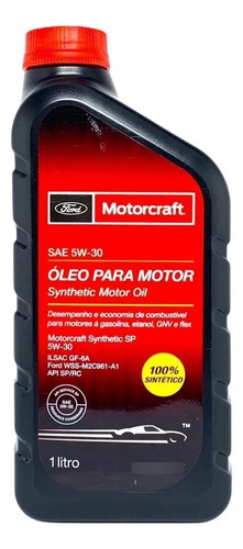 1l Óleo De Motor 5w-30 Api Sp Sintético Motorcraft Ford