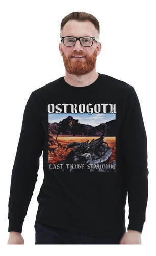 Polera Ml Ostrogoth Last Tribe Standing Metal Impresión Dire