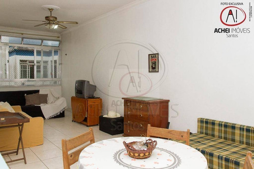 Imagem 2 de 30 de Apartamento Com 3 Dormitórios, 2 Wcs, Andar Alto, Quadra Da Praia, 1 Vaga, À Venda, 128 M² Por R$ 510.000 - Embaré - Santos/sp - Ap10350