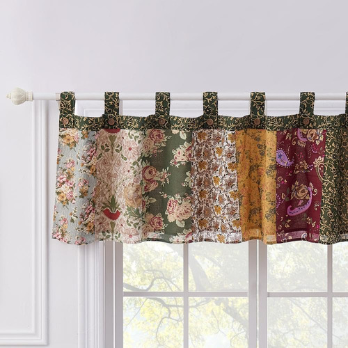 Cenefa De Retazos De Algodón Multicolor 53 X 213 Cm