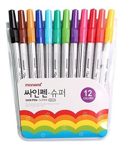 Monami Felt Tip Sign Pen Super Marker Para Art Drawing Color