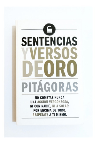 Sentencias Y Versos De Oro - Pitágoras  /original Nuevo