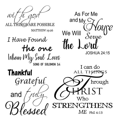 Bible Verse Wall Decals Vinyl Wall Quotes Stickers Inspirati