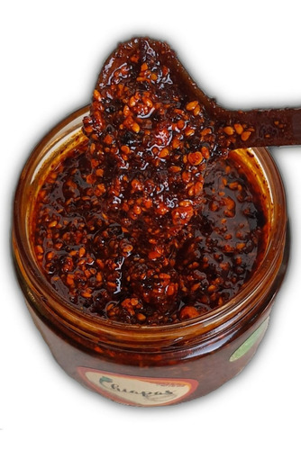 Imagen 1 de 5 de Salsa Macha Artesanal Chile Simojovel Y Cacahuate 2 Pzas